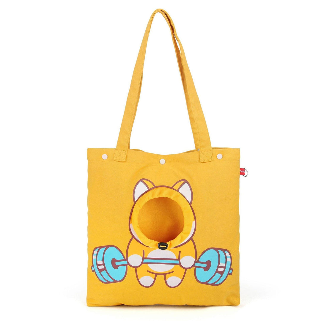Yellow Color Pet Canvas Shoulder Bag
