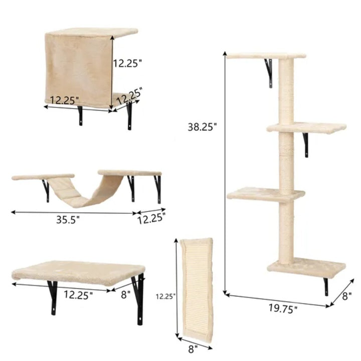 Wooden Cat Shelves And Perches Dimensions