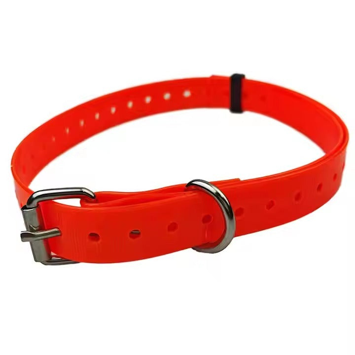 Red dog collar with metal buckle