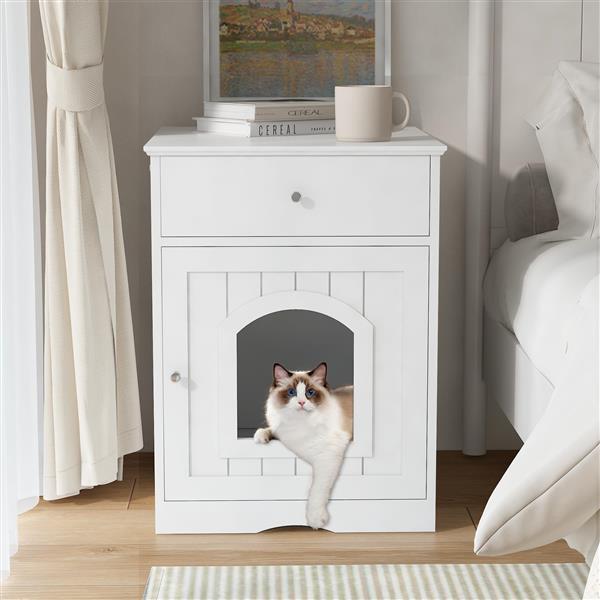 Wooden Pet House Cat Litter Box