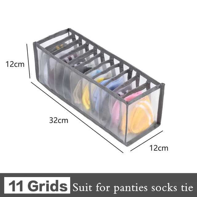 11-grid foldable storage mesh bag