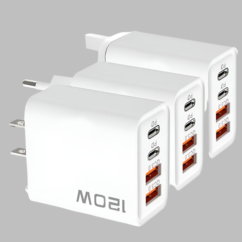 120W 4-Port USB C Fast Charger – Dual PD

