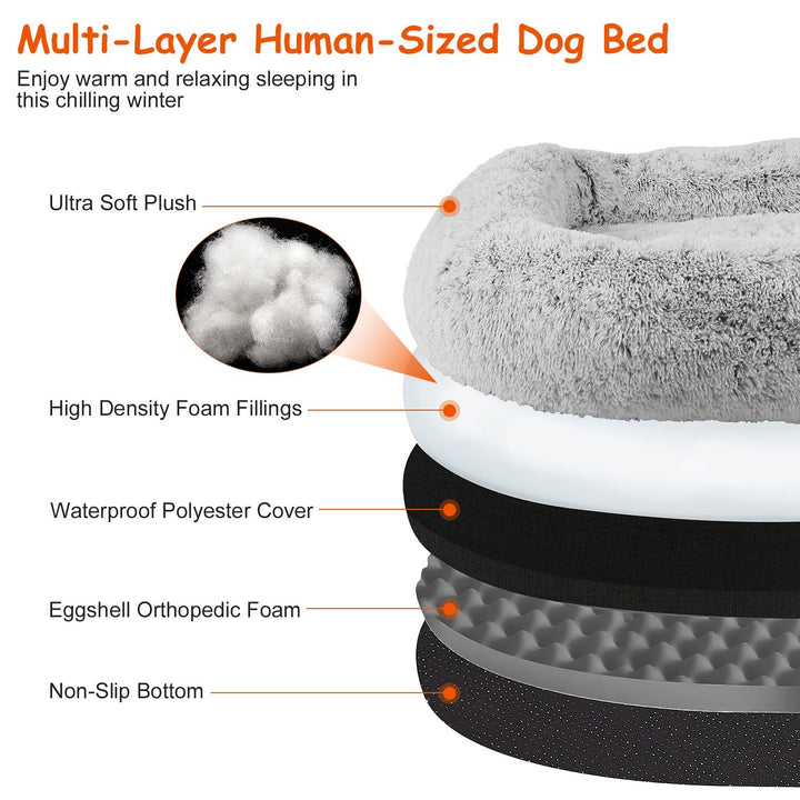 Multi-Layer Human-Sized Dog Bed