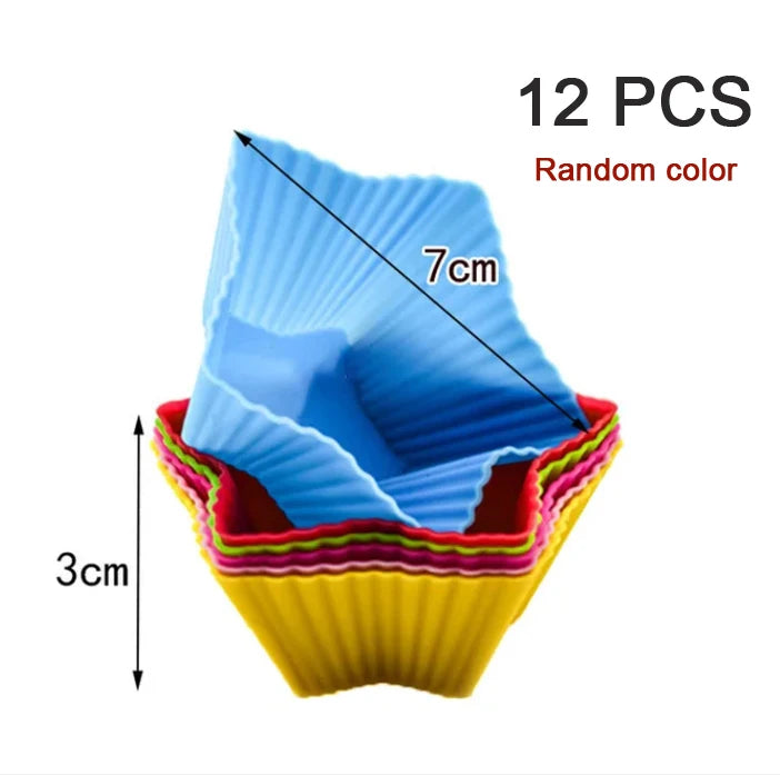 12pec in star shape Cake Molds