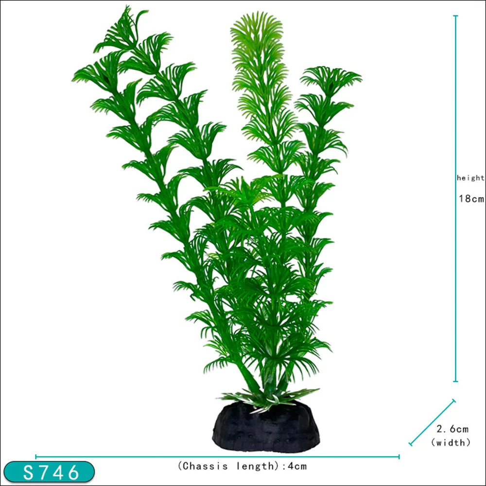 18cm plastic aquarium landscaping plant