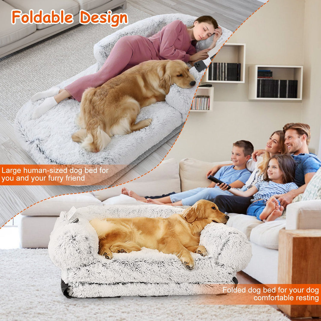 Foldable Dog Bed Grey