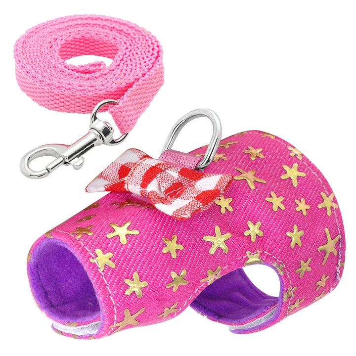 1 PCS Small Pet Harness with Bowtie for Hamsters
