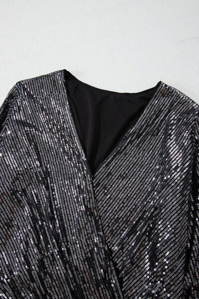 1 pec Statement Glitter Wrap Bodysuit
