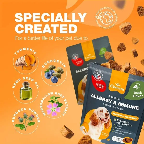 KLD The Shop dog allergy support chews for itching