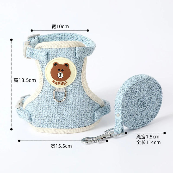 1 pcs Comfortable Bunny Harness with Leash
