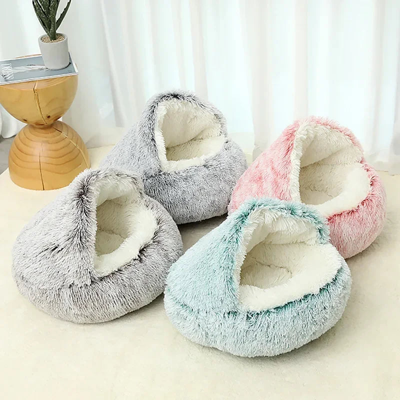 2-in-1 Warm Cat Basket Bed
