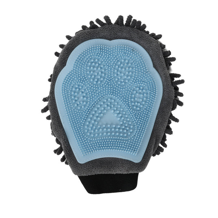2-in-1 pet grooming and cleaning glove