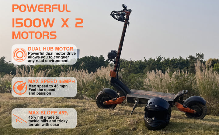 Adult Electric Scooter (2x1500W/ 80KM Range/ 70KMPH Top Speed)- ZO08 Metamoov