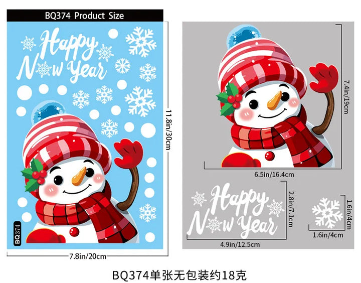 2024 Christmas Wall Sticker Scene