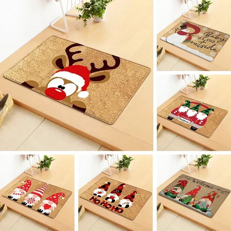 2025 Christmas Doormat with Holiday Gnomes