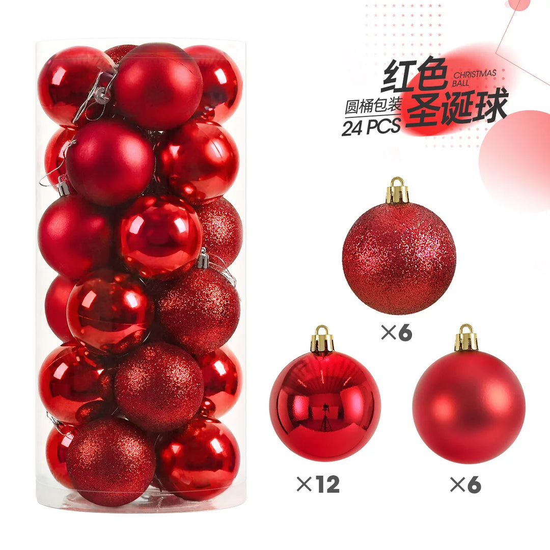 24pcs Xmas Tree Ornaments 3cm Balls