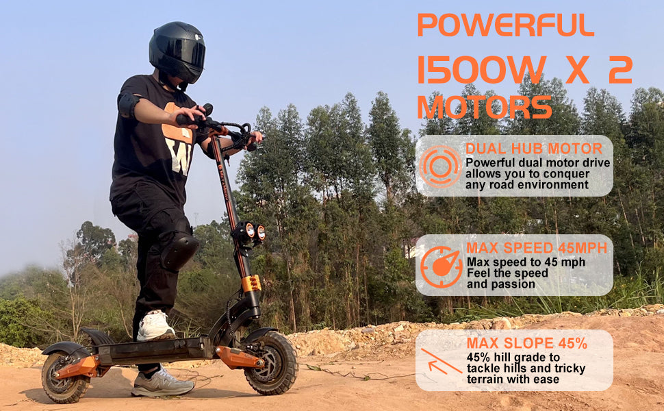 Adult Electric Scooter (2x1500W/ 80KM Range/ 70KMPH Top Speed)- ZO08 Metamoov