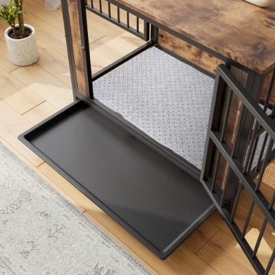 2 sliding doors dog kennel