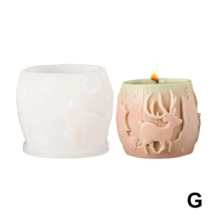3D Silicone Mold for Christmas Candle Making