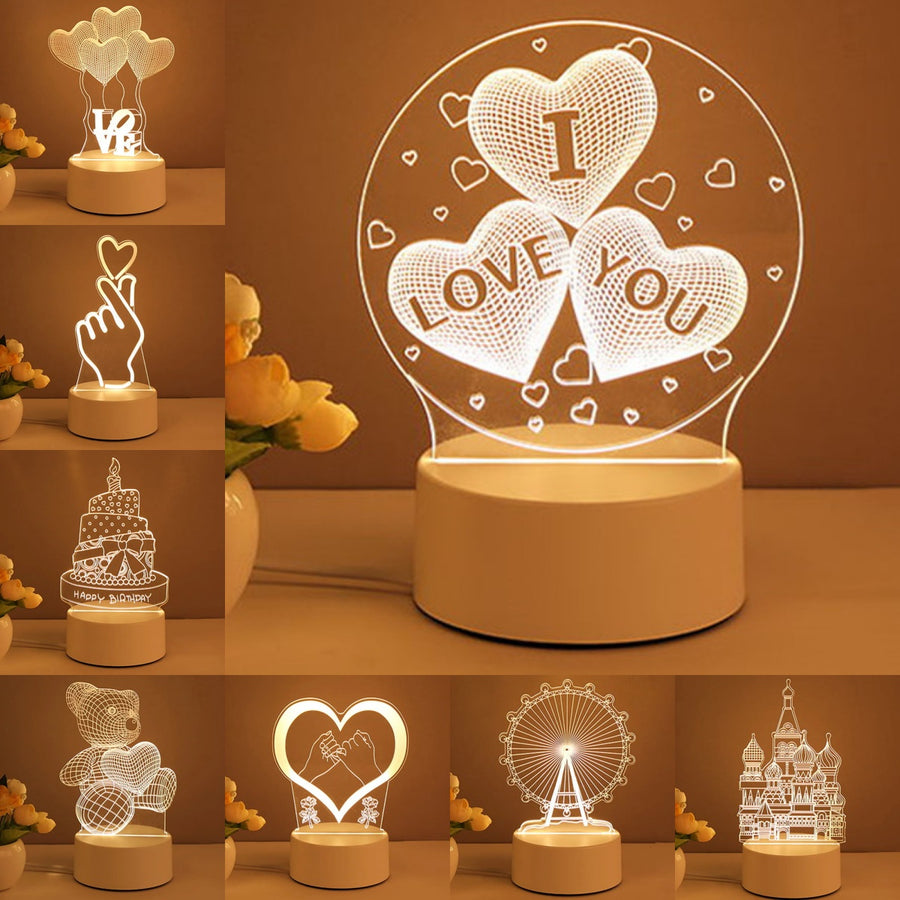 3D acrylic USB LED lamp
