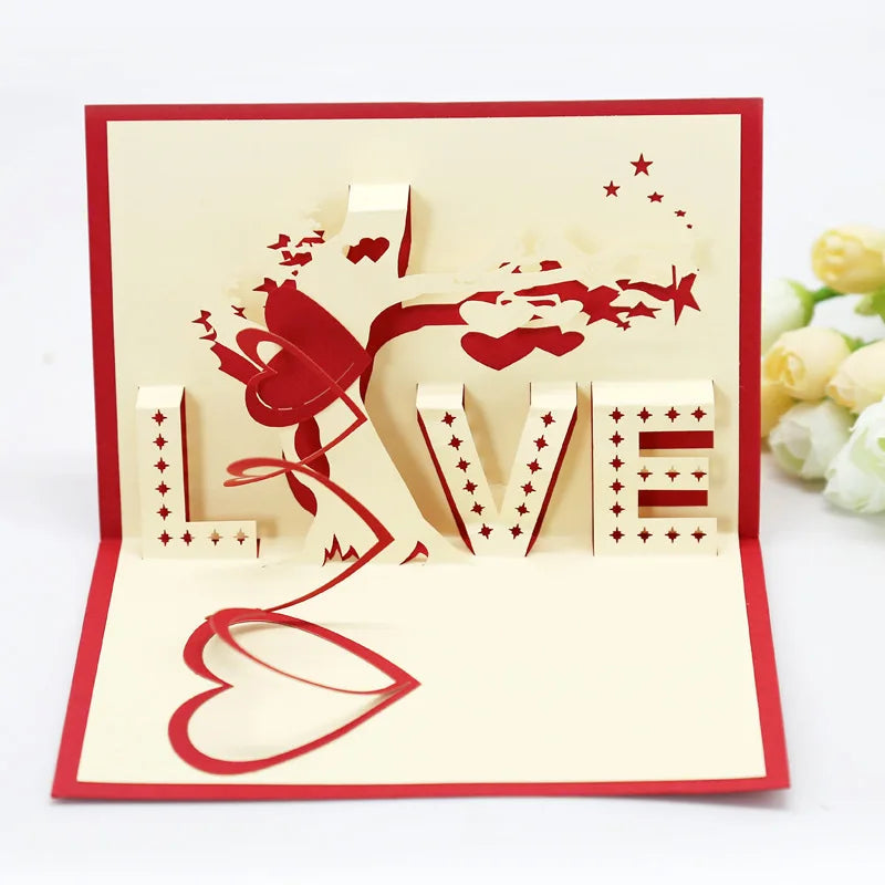 3D greeting card for loving couples