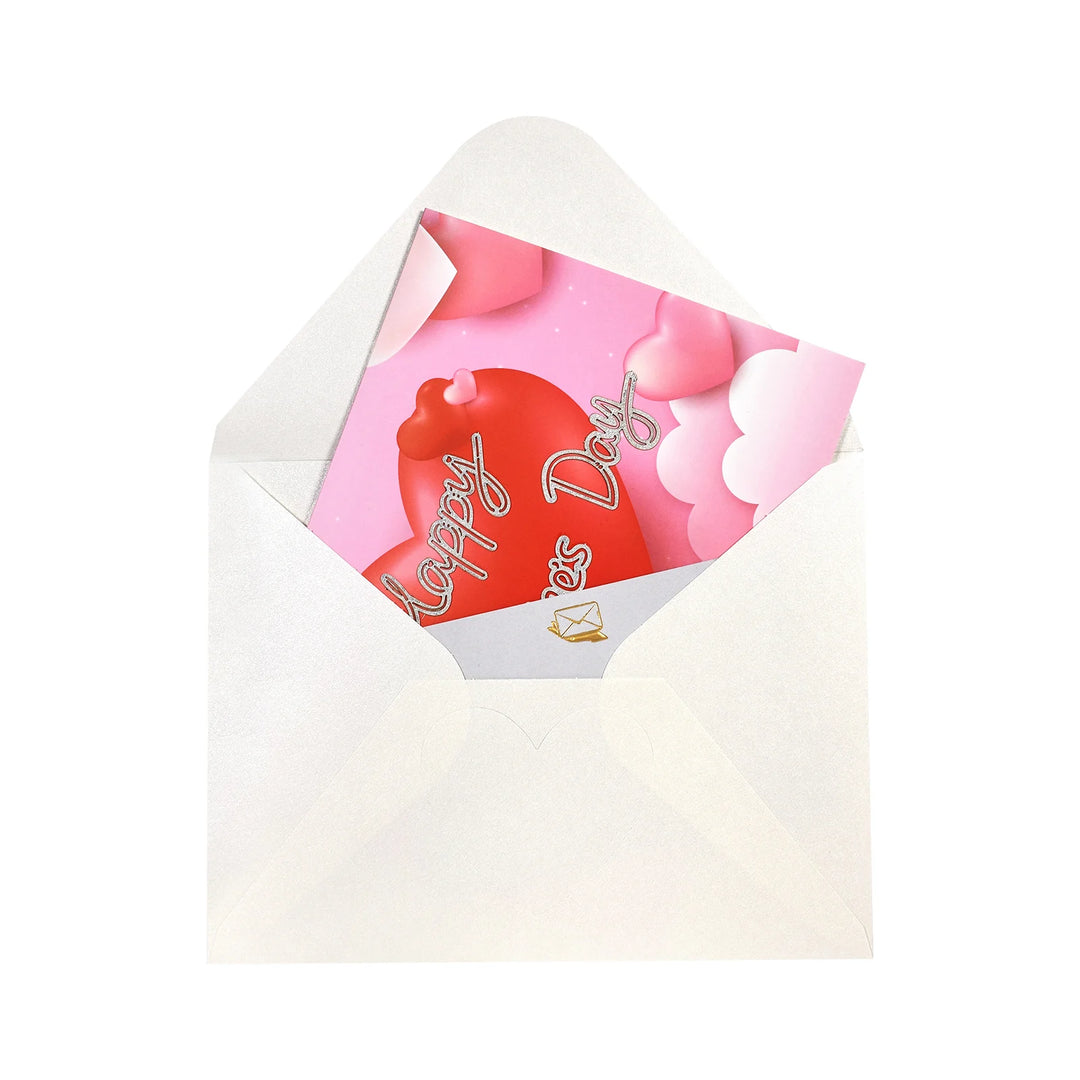 3D heart pop-up greeting card