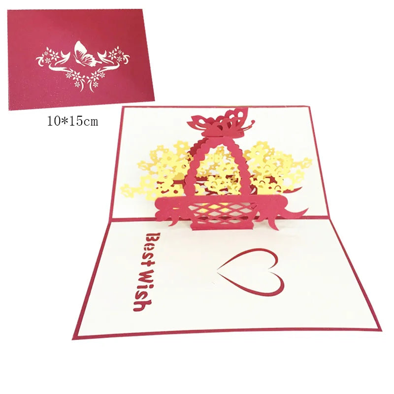 3D pop-up love card for anniversaries