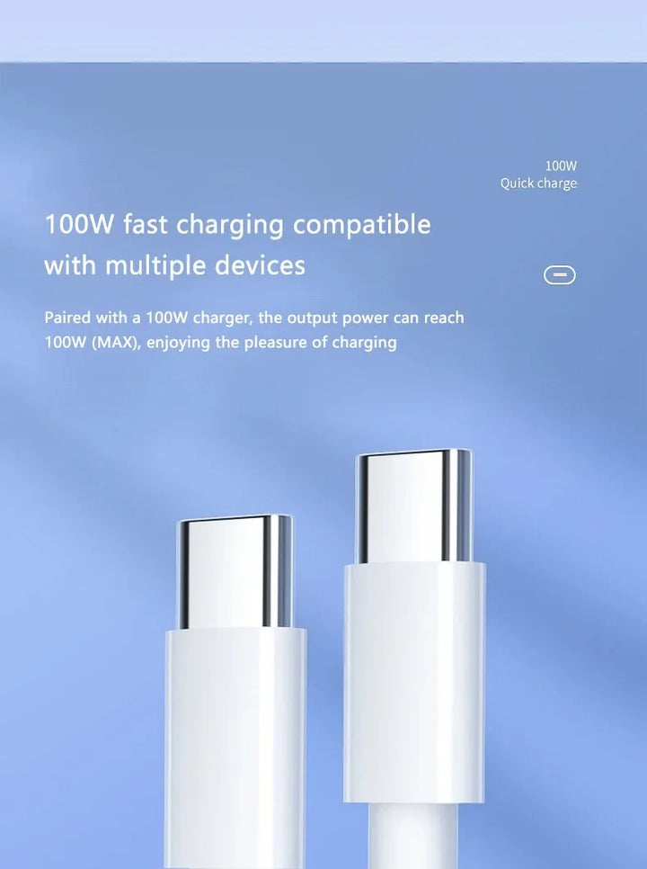 3–4pcs PD Fast Charging Cable – USB-C to USB-C

