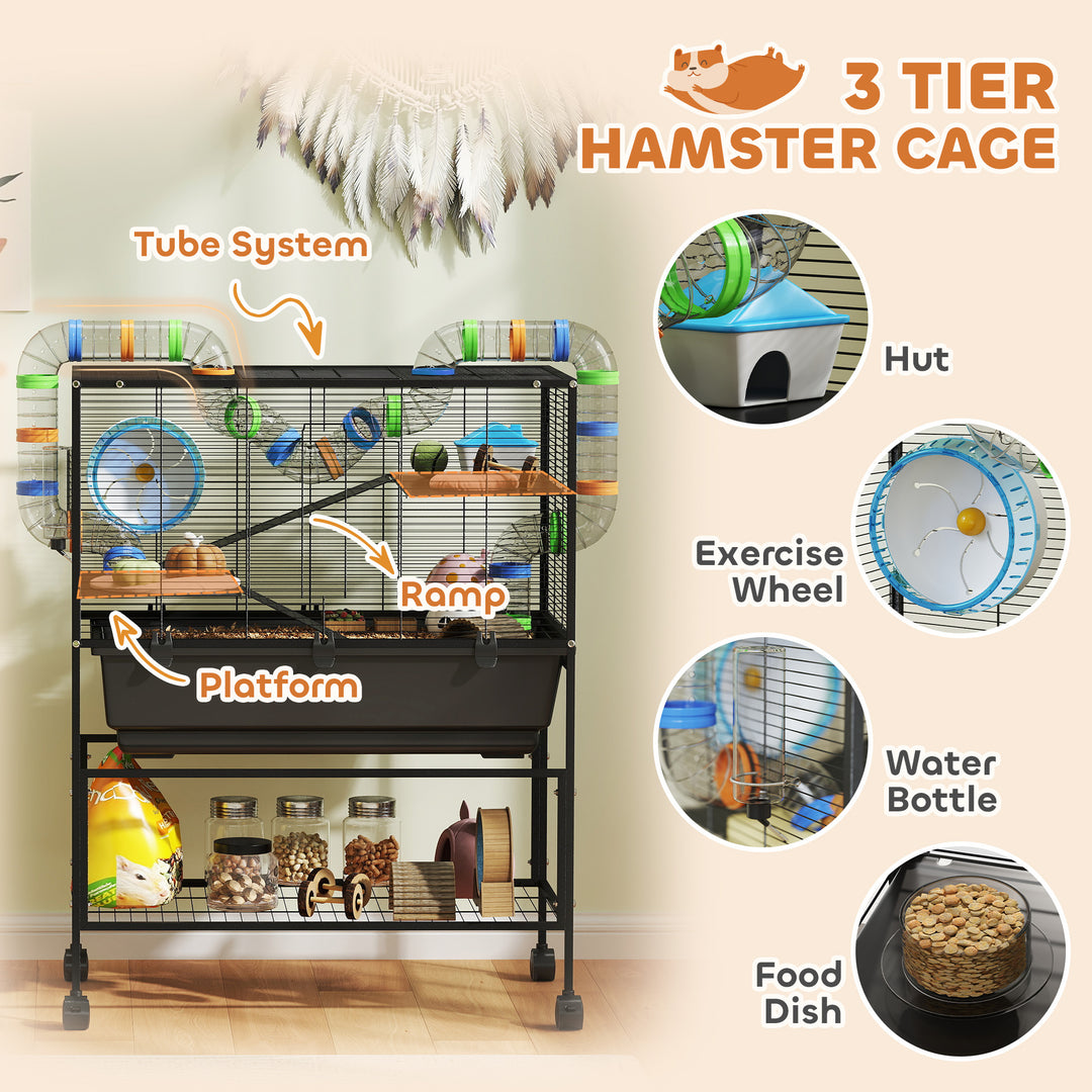 3 tier hamster house with shelf