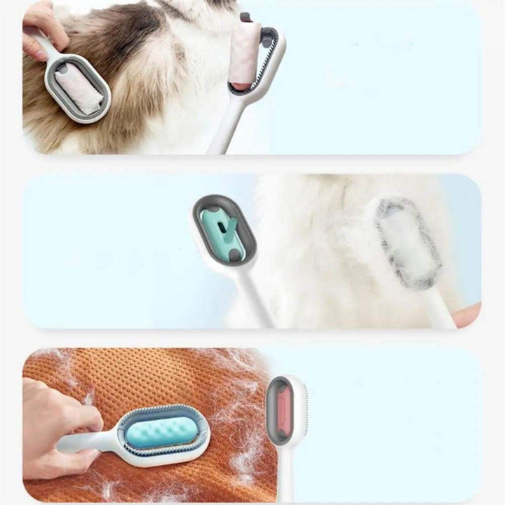 4-in-1 pet grooming brush with water