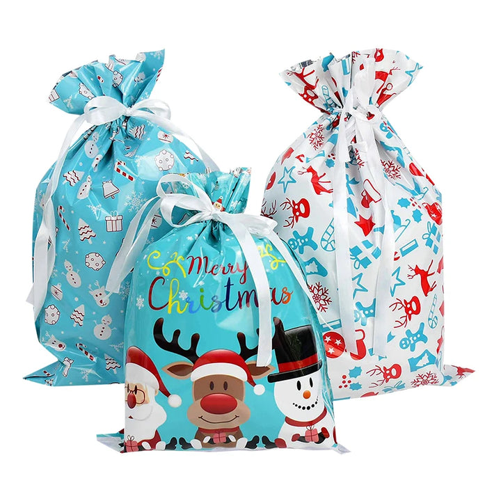 42/31cm drawstring Christmas gift bags