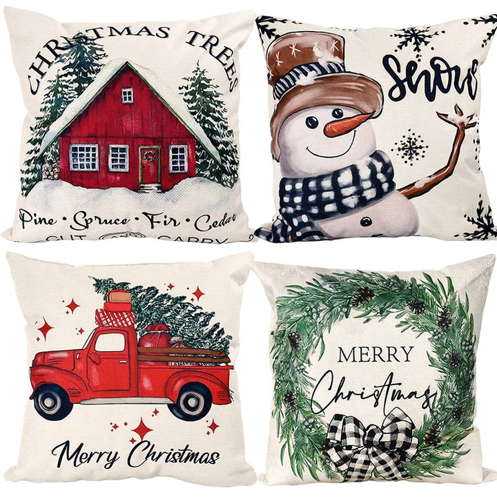 45cm festive Christmas pillowcase for sofa