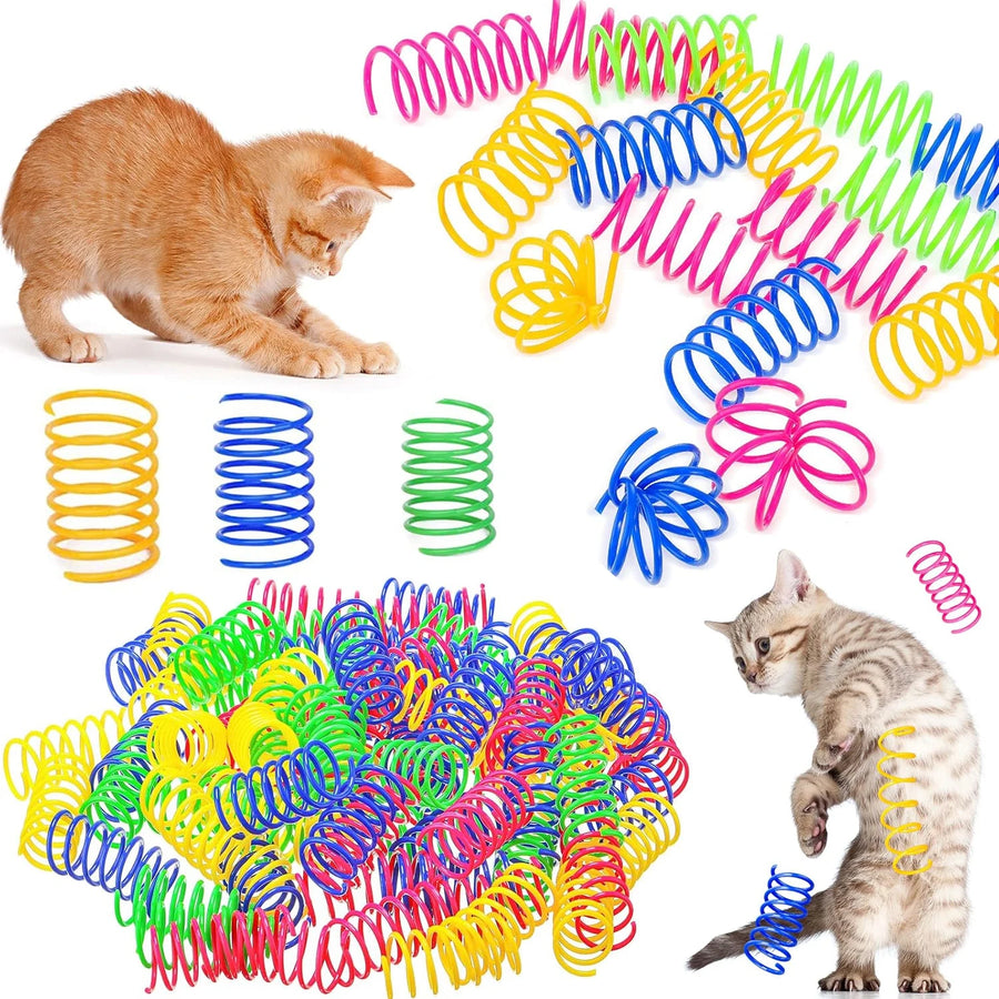 4/200Pcs Cat Spring Toy Set
