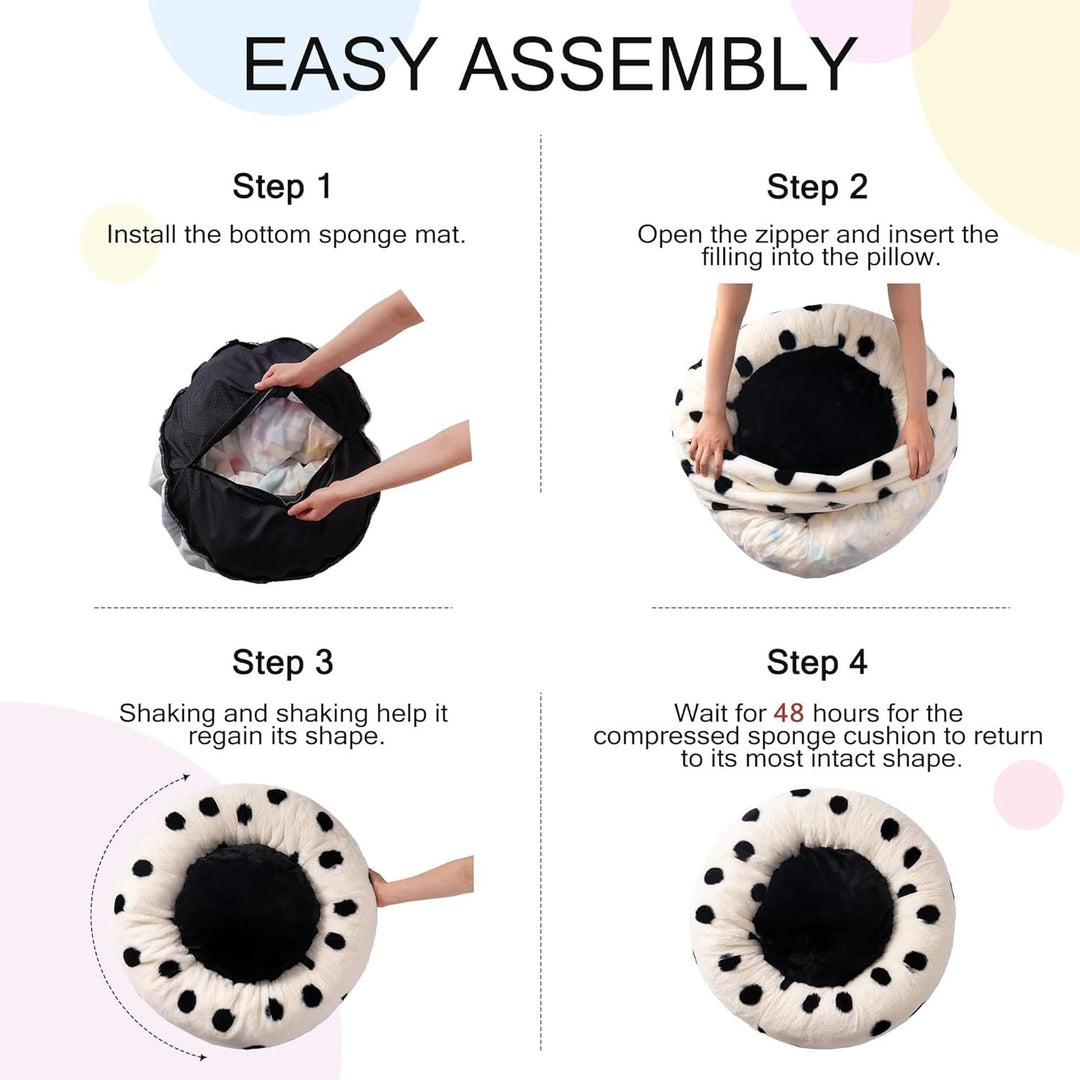 4 Easy Steps of Donut Cat Bed