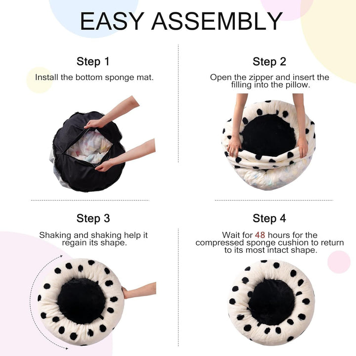 4 Easy Steps of Donut Cat Bed