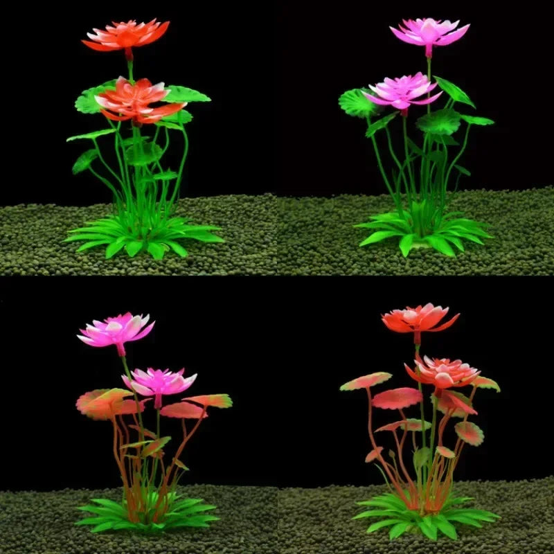 4 pec Simulated Aquarium Landscaping Plants