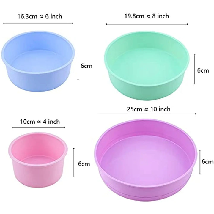  4 type of Silicone cake pan 
