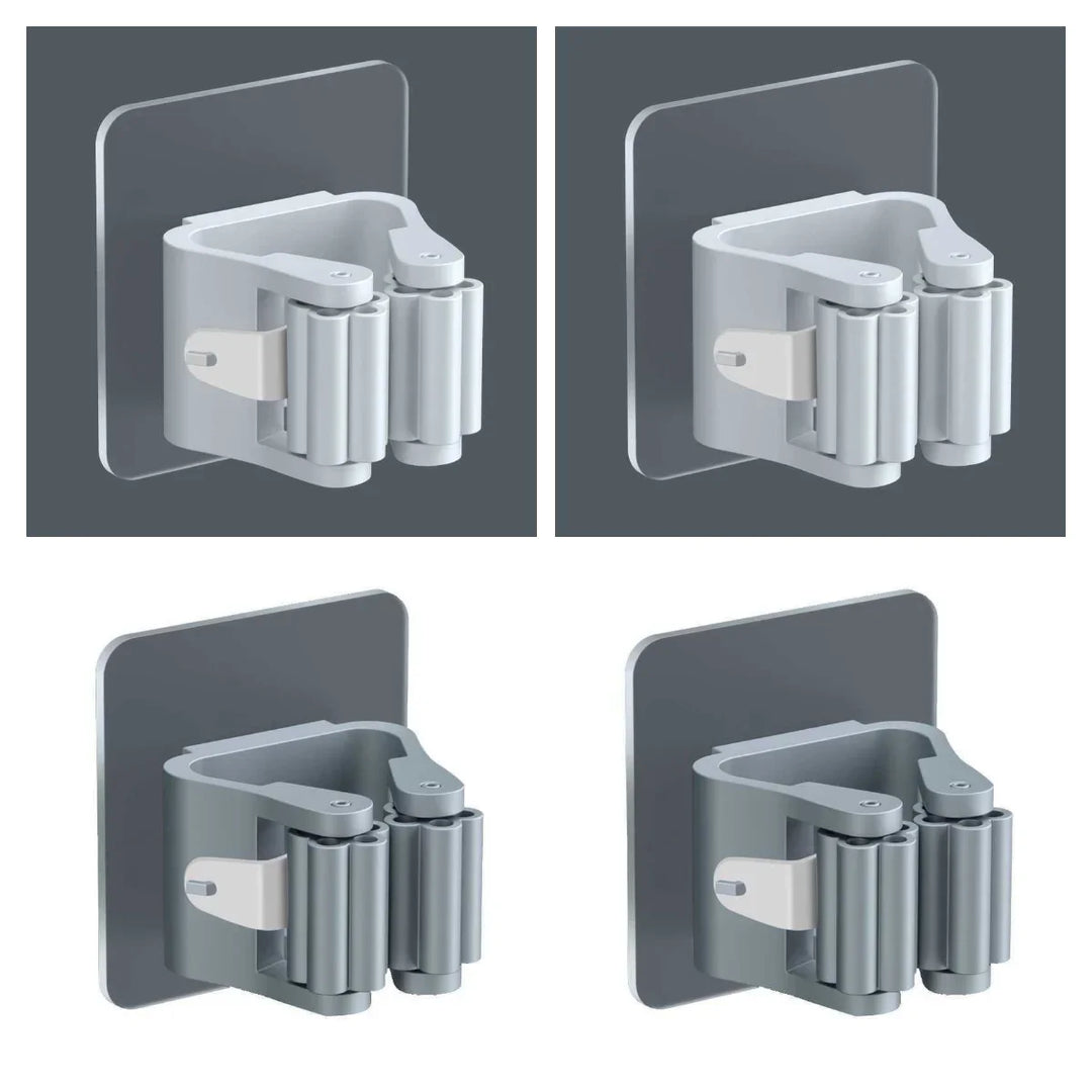 4pcs Mounted Mop Organizer