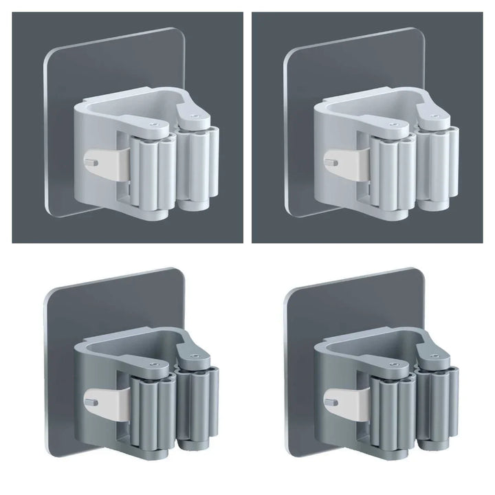 4pcs Mounted Mop Organizer