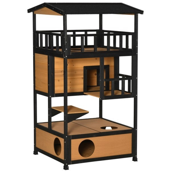Cat Furniture Wooden House