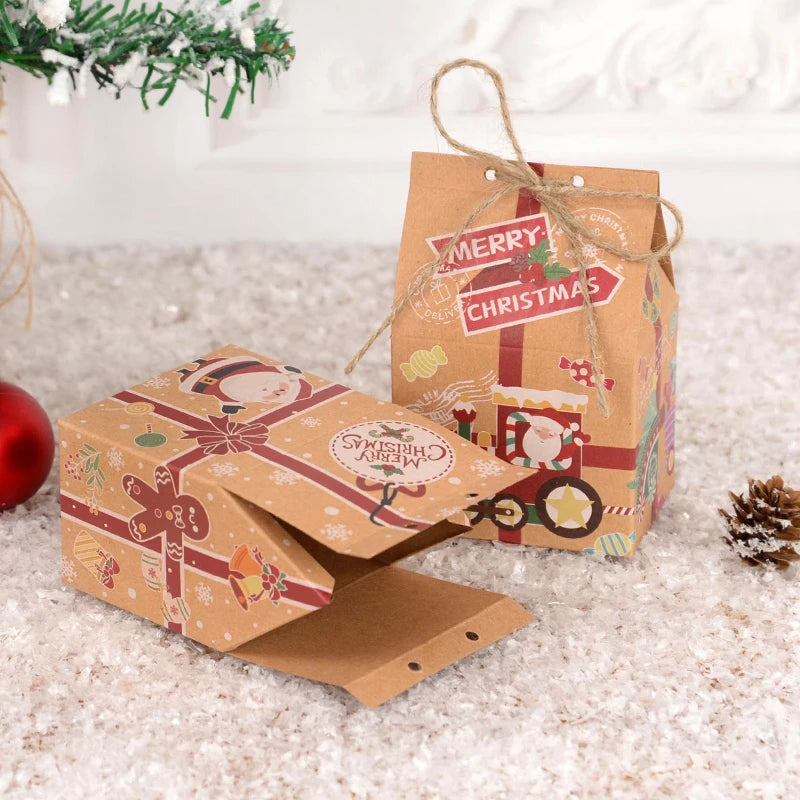 5/10pcs Christmas cookie boxes with design