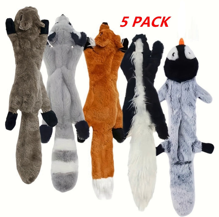 5 pack squeaky dog toys