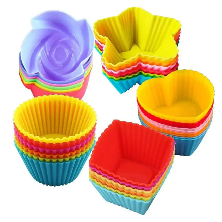 5 shape Silicone Muffin Mold Set