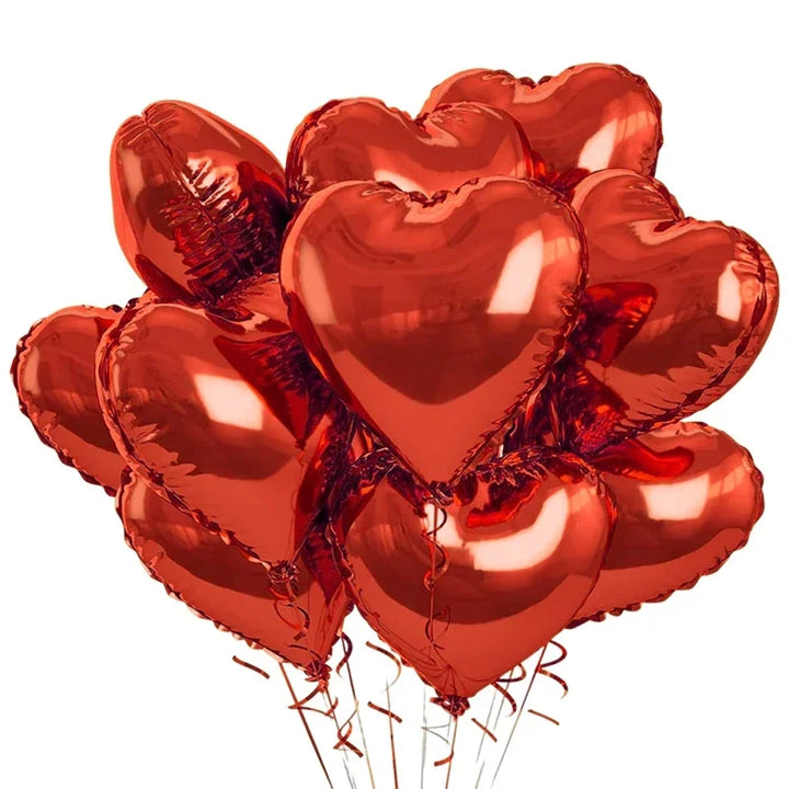 5pcs romantic foil heart balloons set