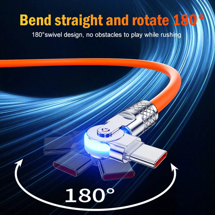 60W USB-C Elbow Cable – Fast Charging & Data Sync

