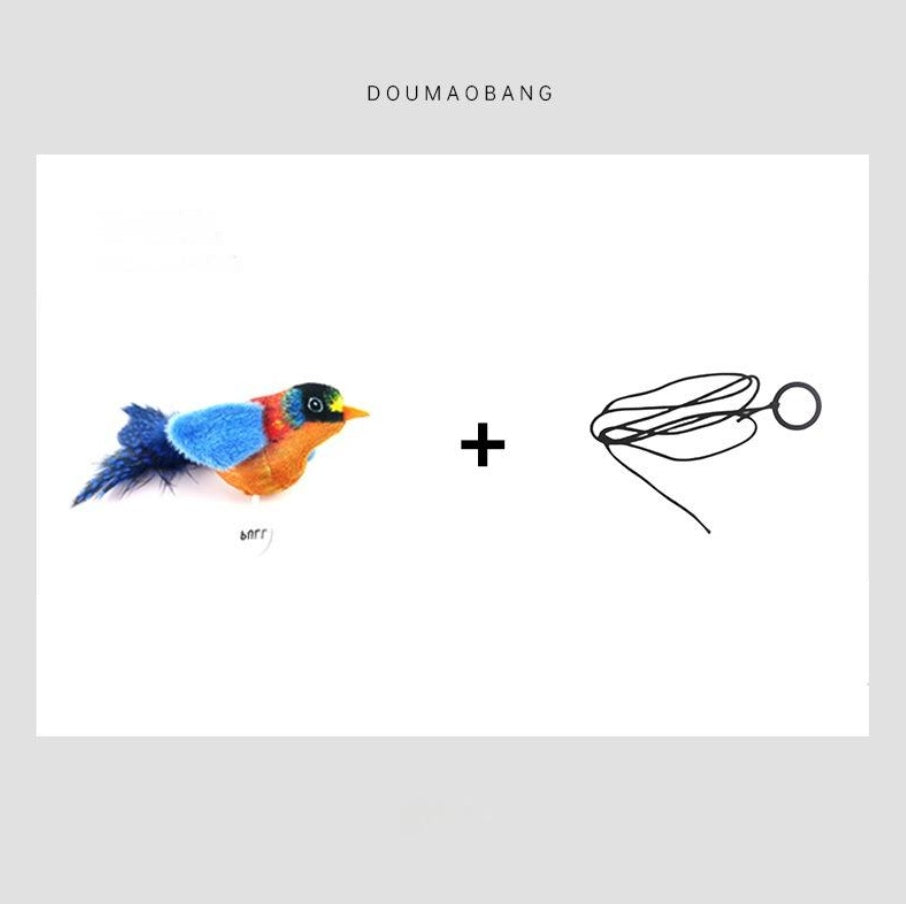 Apricot Parrot Cat Teaser Toy