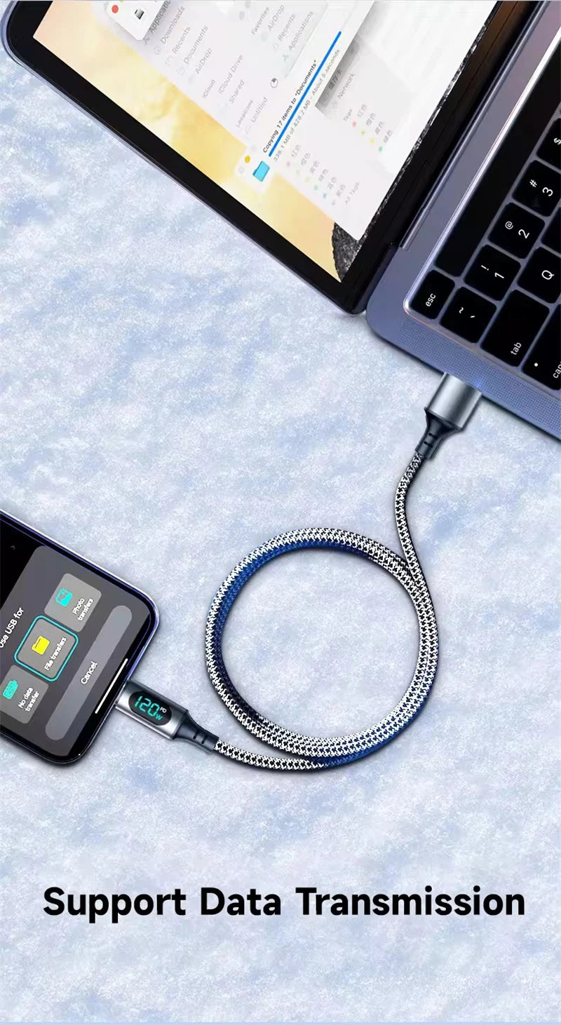 6A Fast Charging USB Cable with LED Display

