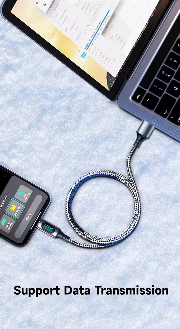 6A Fast Charging USB Cable with LED Display

