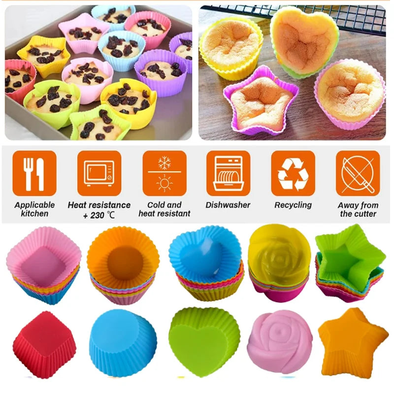 6/12PCS Silicone Baking Cups