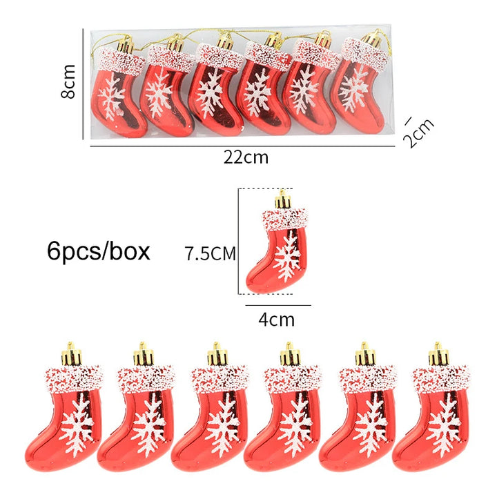 6 pcs Christmas Tree Ornaments